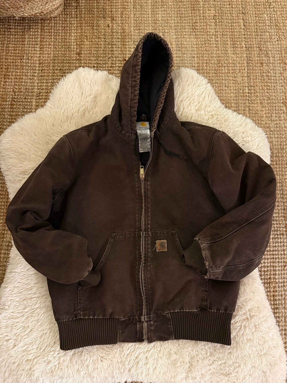 Men’s Carhartt Brown Jacket Brown Patch Size Medium